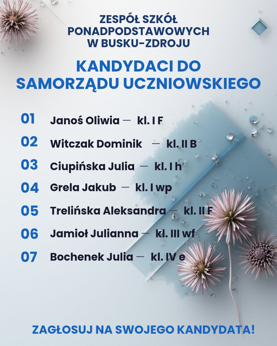 Wybory do Samorządu Uczniowskiego w Zespole Szkół Ponadpodstawowych
